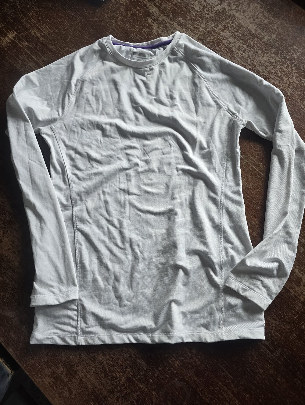 White Long-Sleeve Performance Shirt - Layer 8